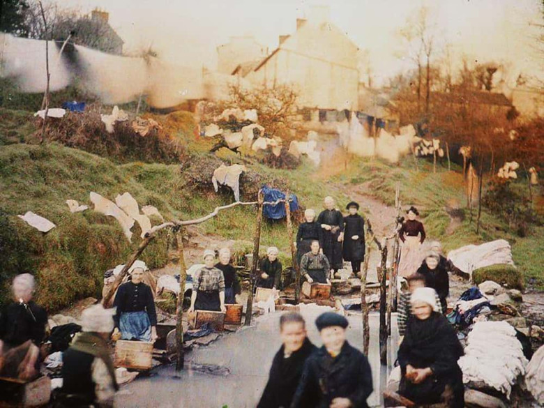 Laundry Day In Saint-Pierre-Quilbignon, France, 1912
